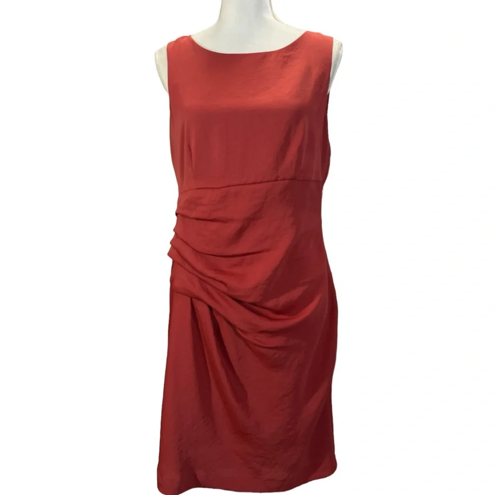 Anne Klein EC rust sleeveless scoop neck dress. Size 12 - Picture 1 of 6